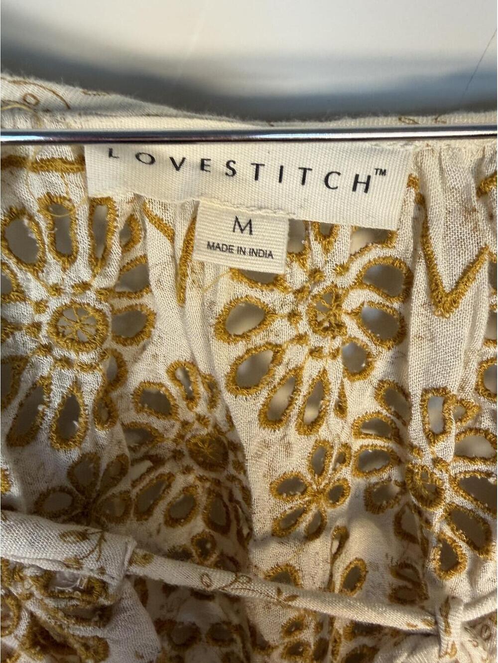 Lovestitch boho blouse with floral detailing size Medium - Picture 4 of 6